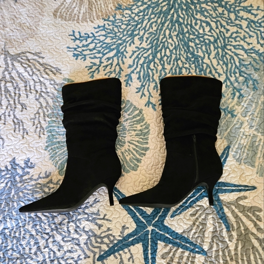 Nine west melson black boots 8.5